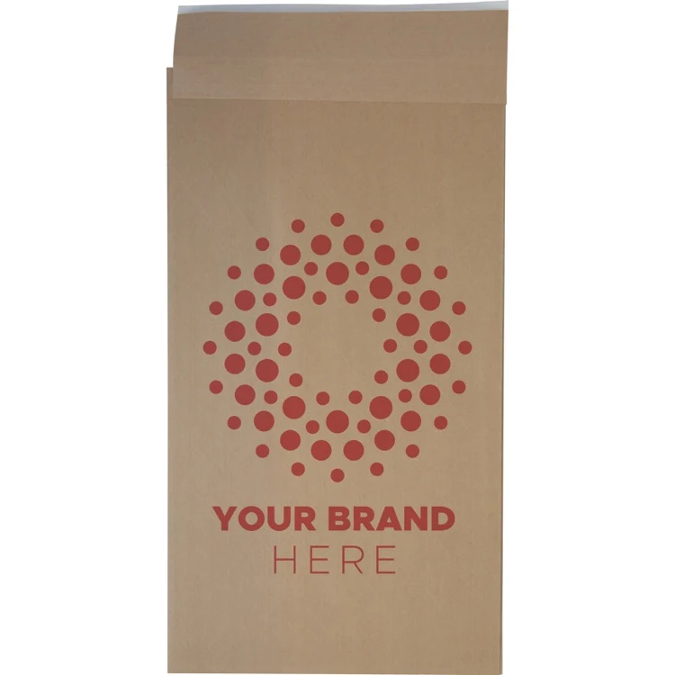One Color Dura-Bag Expandable Natural Paper Mailer (10" W x 19" H x 3.75" D) 1