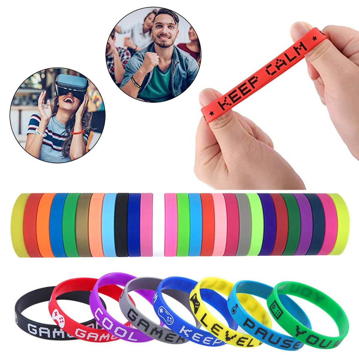 Custom Silkscreen Printed Silicone Wristbands 1