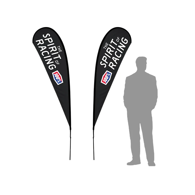 7ft Double Sided TearDrop Flag w/ Pole 1