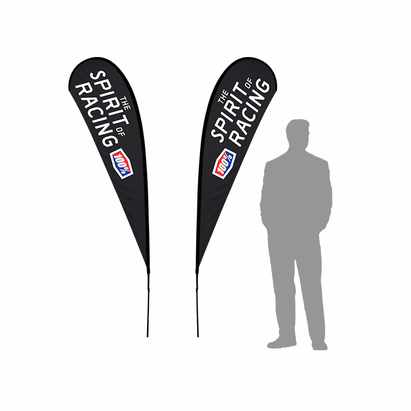 7ft Double Sided TearDrop Flag w/ Pole