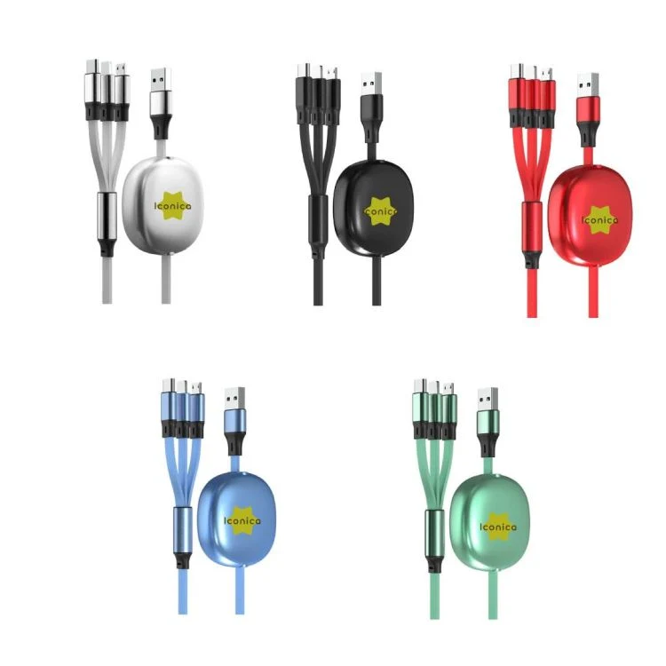 Multi Retractable USB Charger Cable 3 in 1 1