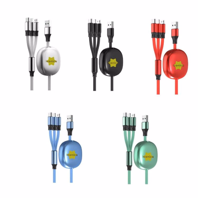 Multi Retractable USB Charger Cable 3 in 1