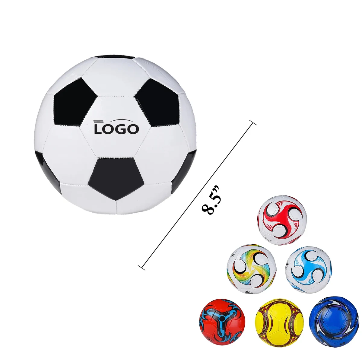 MOQ50 Multiple Sizes PVC Soccer Ball for Match Trainingl 1