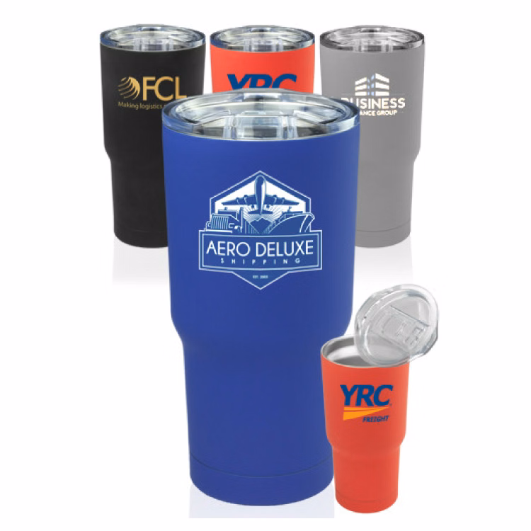 17 oz. Rubberized Stainless Steel Travel Mug - BPA Free
