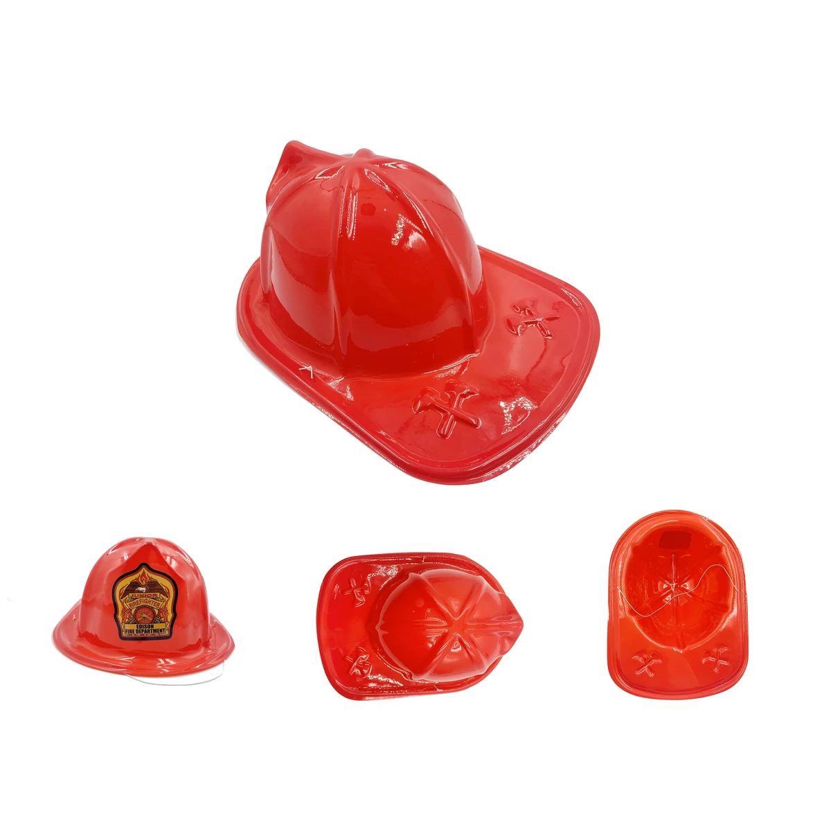Kids Firefighter Hat Helmet (Red) 1