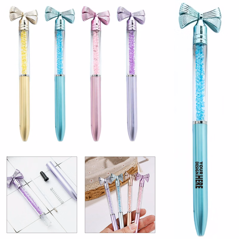 Bow Decor Twist Ballpoint Pen