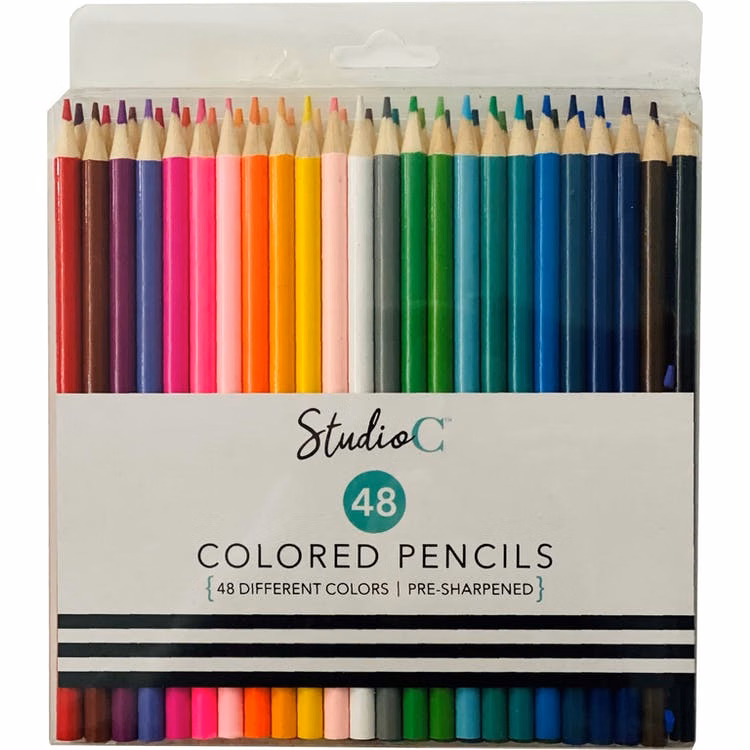 Colored Pencils - 48 Colors Pre-sharpened