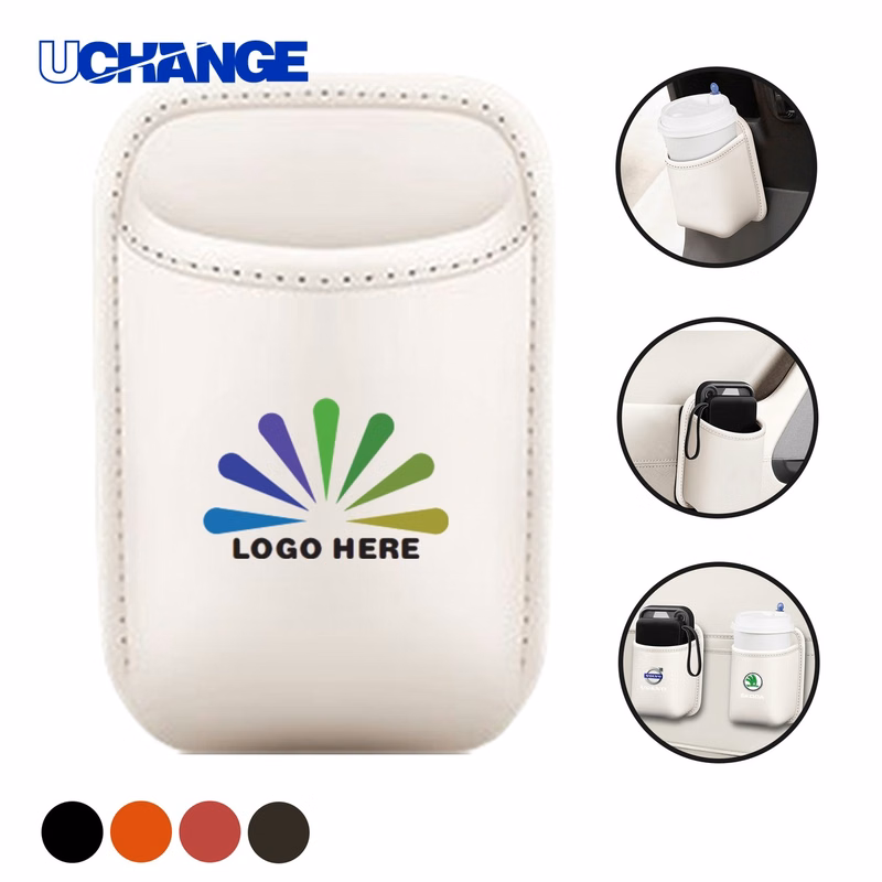 Car Leather Door Cup Holder for Vehicle Storage