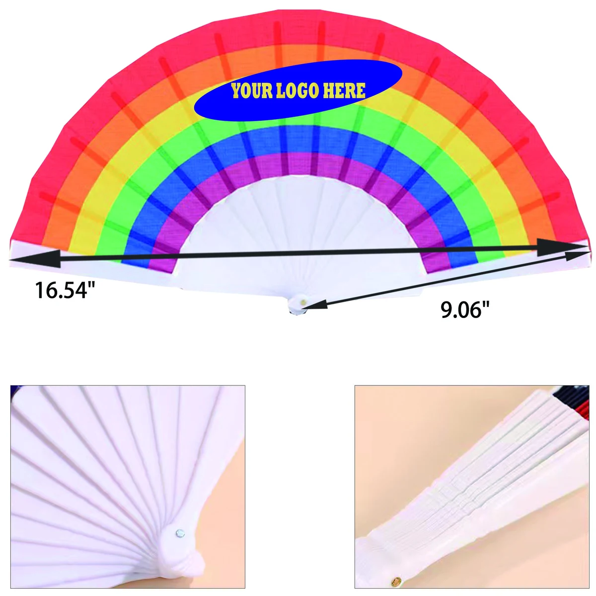 Pride Rainbow Fan Full Color MOQ 100 1