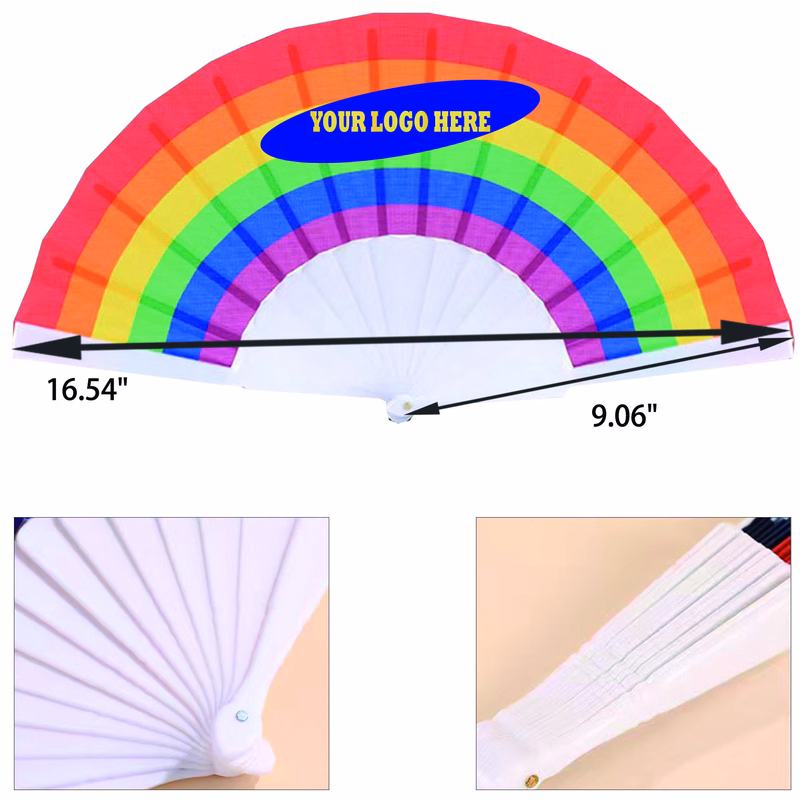 Pride Rainbow Fan Full Color MOQ 100