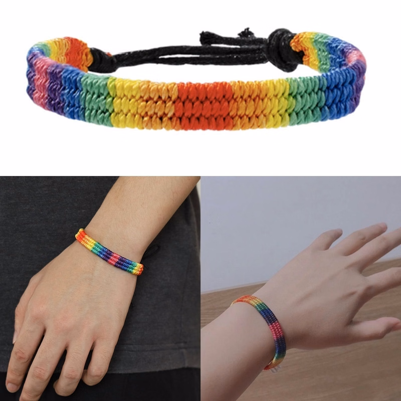 Lgbt Pride Bracelet Handmade Braided Friendship
