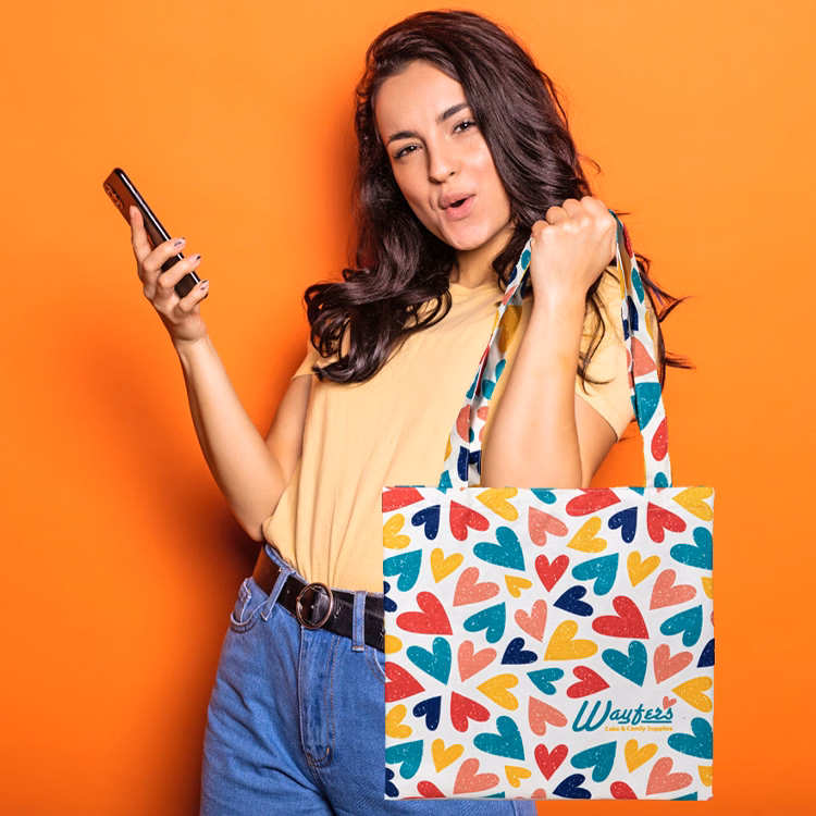 Sublimated Handles Medium Flat Tote