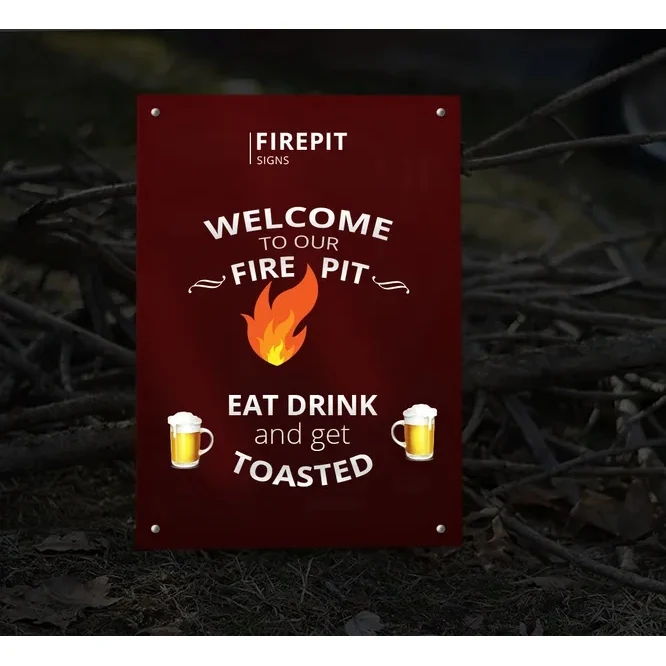 Reflective Firepit Signs (1ft x 1ft/sqft) 1