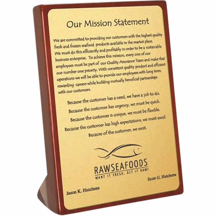 Standing Desk Rosewood Plaque