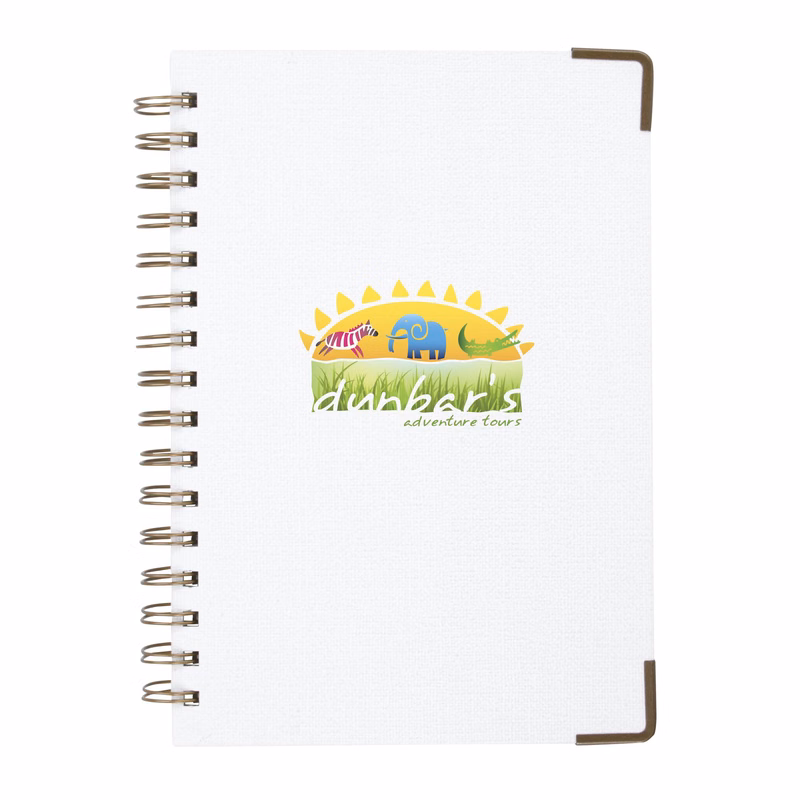 Good Value™ Woven Paper Hardback With Metal Accents Notebook