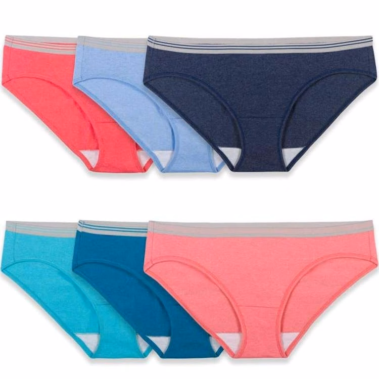 Fruit of the Loom Ladies Low-Rise Hipster Panty - Size 8 6pk