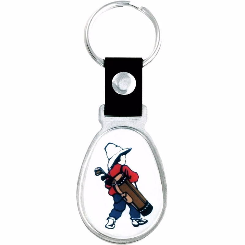 1 3/8" Silver Teardrop Keychain