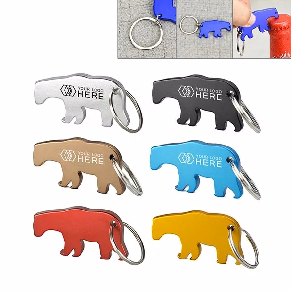 Polar Bear Bottle Opener Keychains