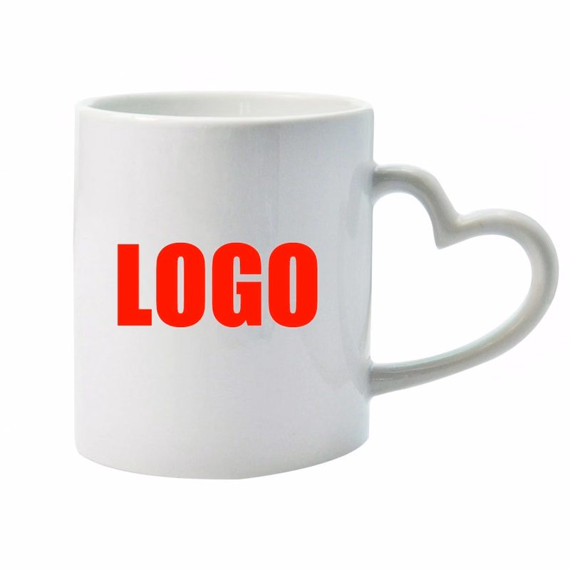 Custom 11 Oz sublimation blank mug with Heart handle