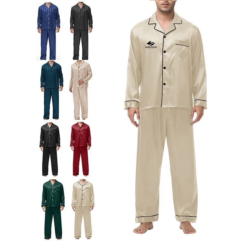 Mens Satin Pajamas Set 1