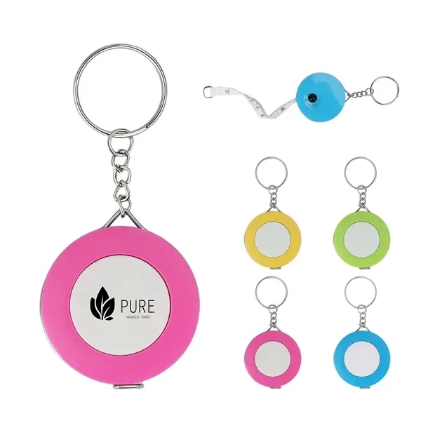 Custom 60 Inch Retractable Soft Tape Measure Keychain — Dual Sided Portable Tool 1
