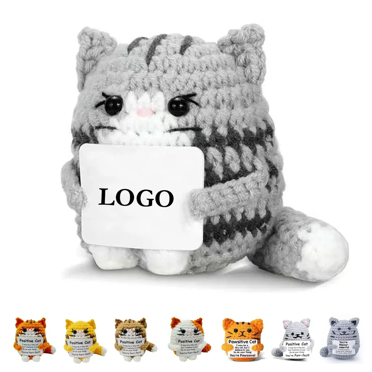 Cute Positive Crochet Cat 1