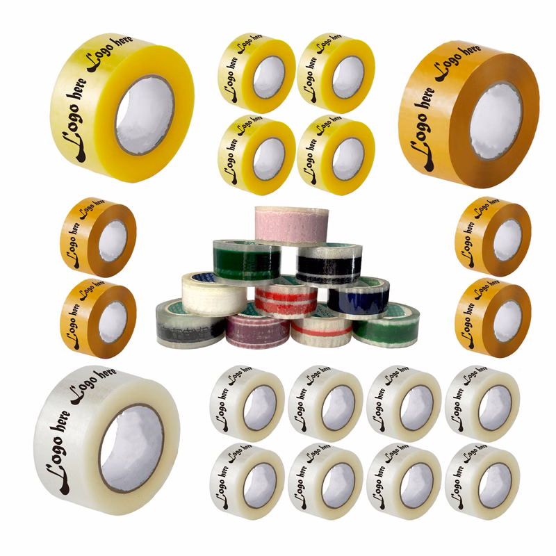 MOQ50 Customized Transparent Tape With White Logo