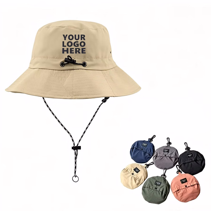 Packable Wide Brim Sun Hat With Adjustable Wind Cord