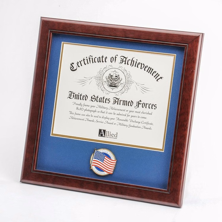 American Flag Medallion 8-Inch by 10-Inch Certificate Frame