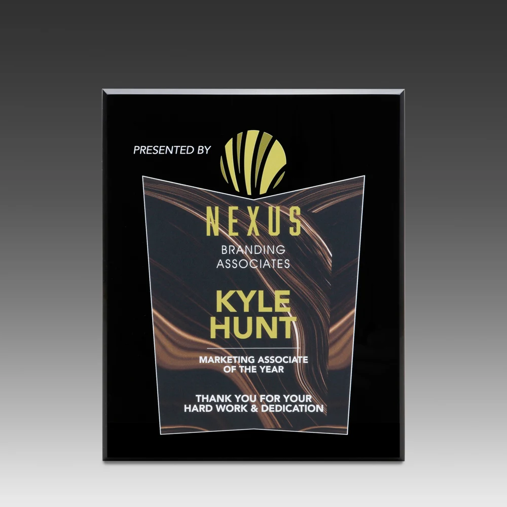 8" x 10" Border Plaque Black 1