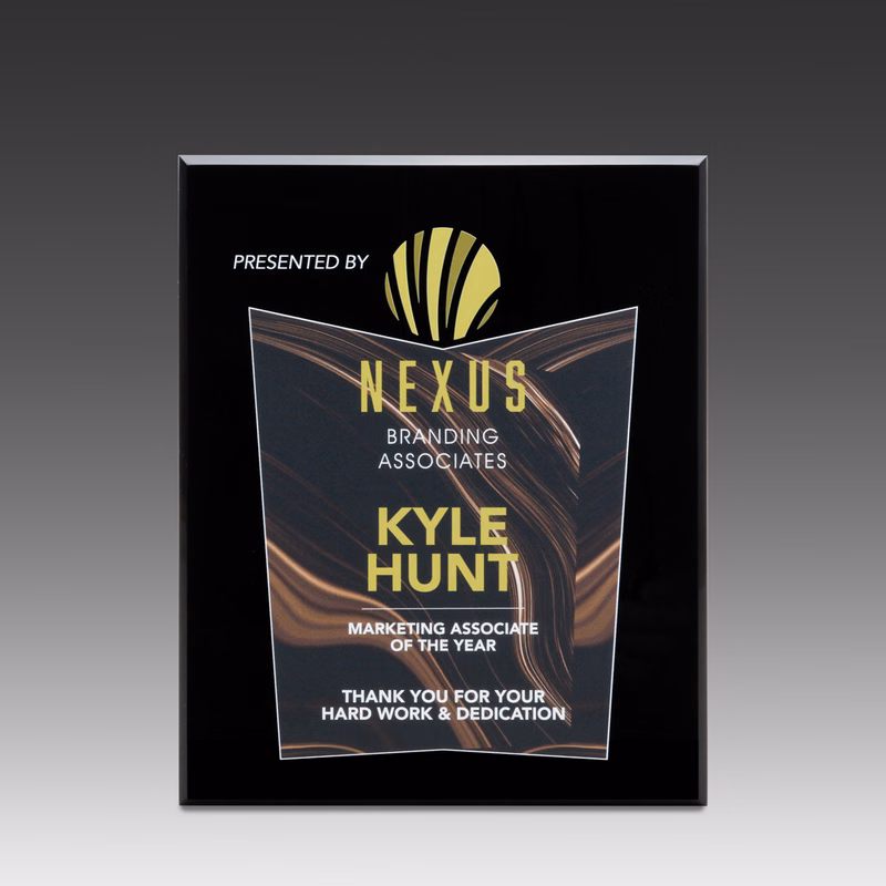 8" x 10" Border Plaque Black