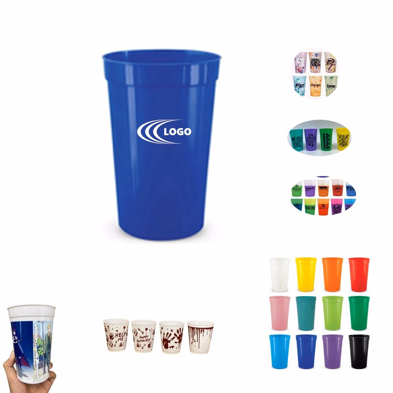 MOQ20 Personal 16oz Stadium Reusable Plastic Party Cup