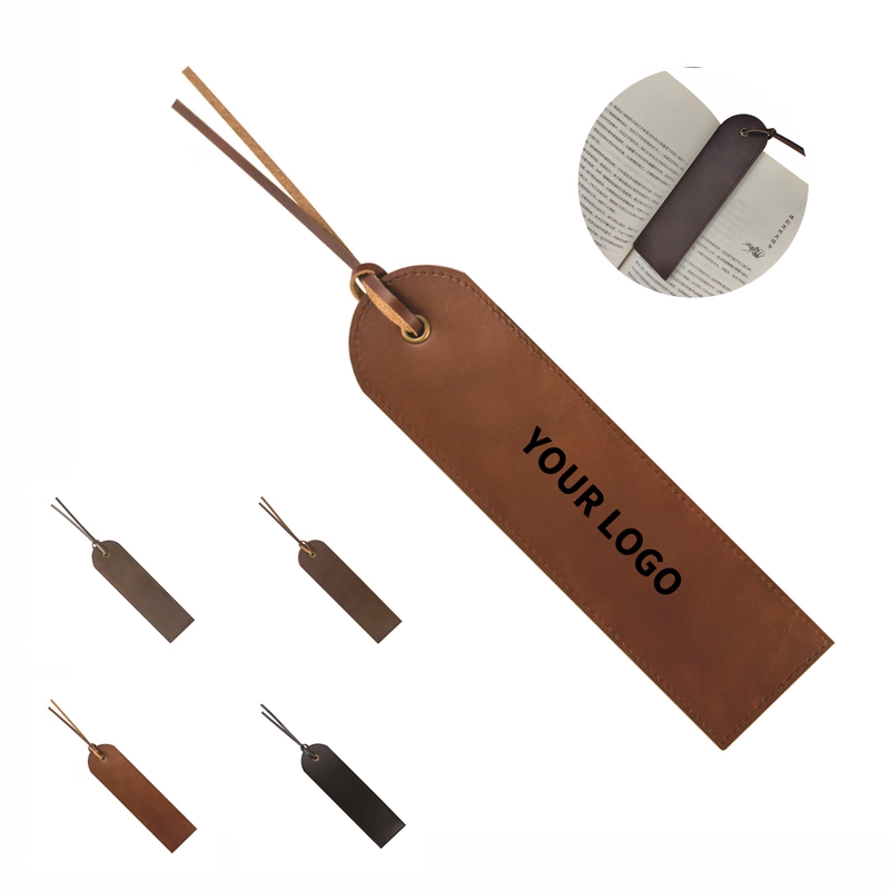 Cowhide Leather Bookmark With Tassel 7" Length X 2" Width