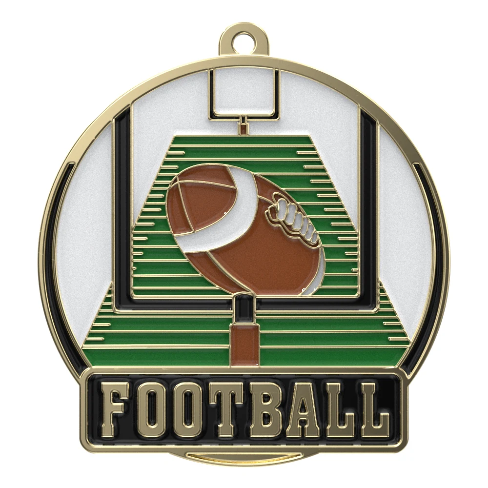 Football High Tech Medallion (2") 1