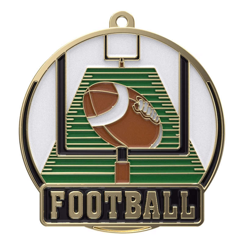 Football High Tech Medallion (2")