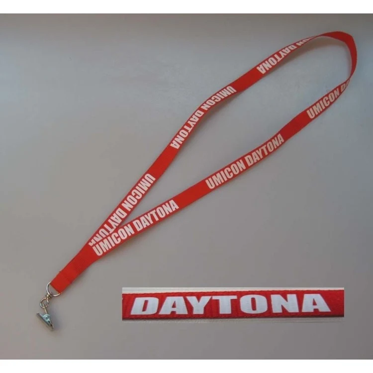 Knitted Ribbon Lanyards With White Screen Imprint 1