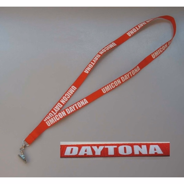 Knitted Ribbon Lanyards With White Screen Imprint