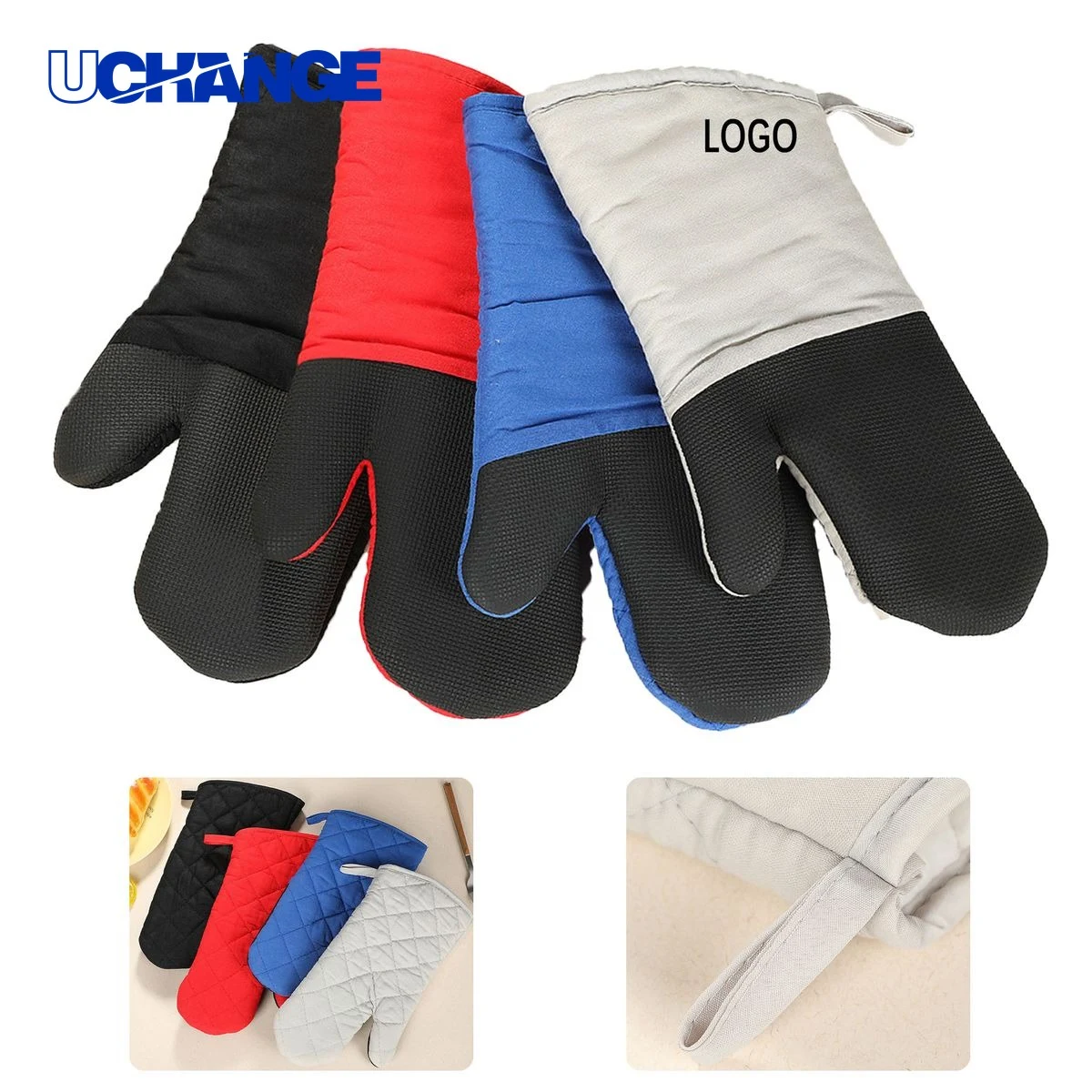 Cotton Neoprene Oven Mitt Heat Resistant Baking Glove 1