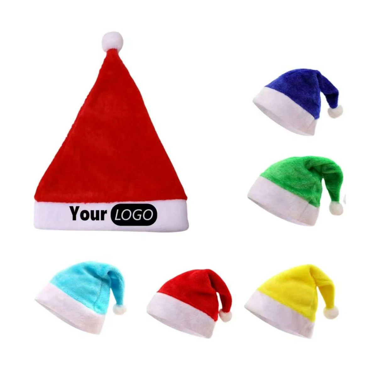Custom Short Plush Santa Hat 1