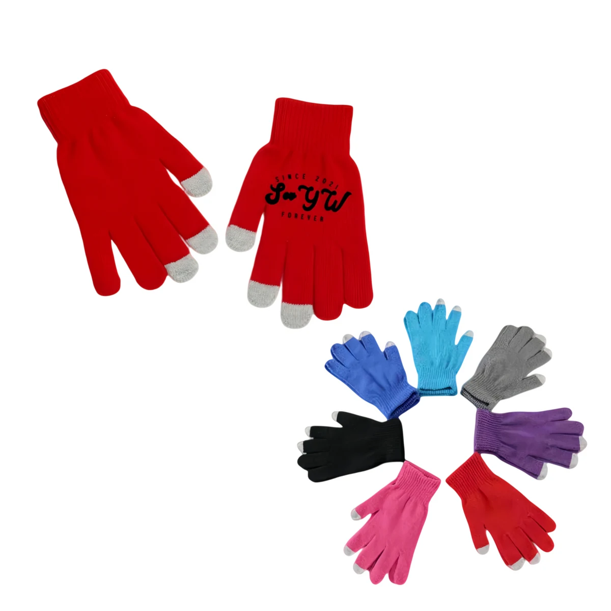 Knit Thermal Touchscreen Full-Finger Gloves 1