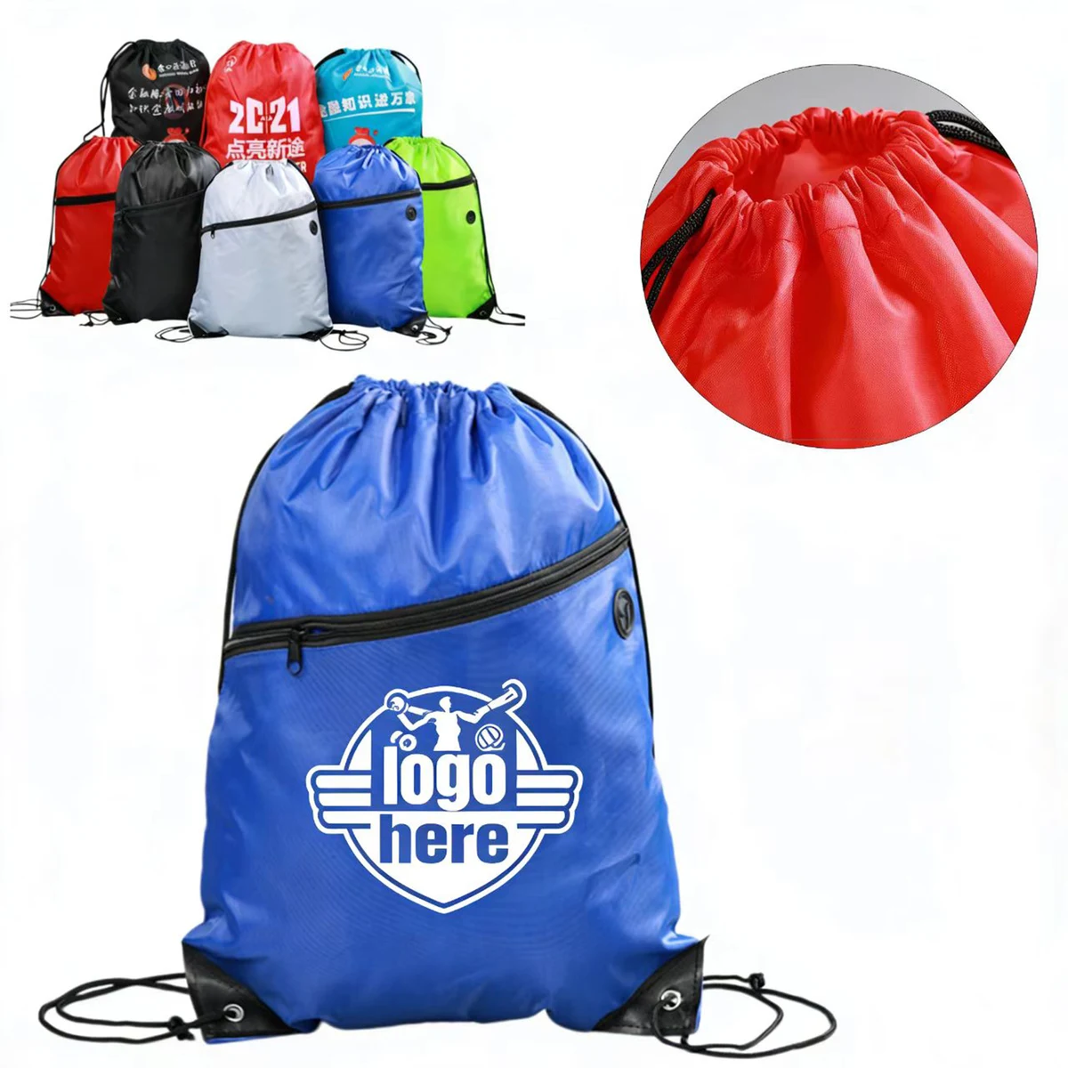 Customizable Drawstring Backpack Bag 1