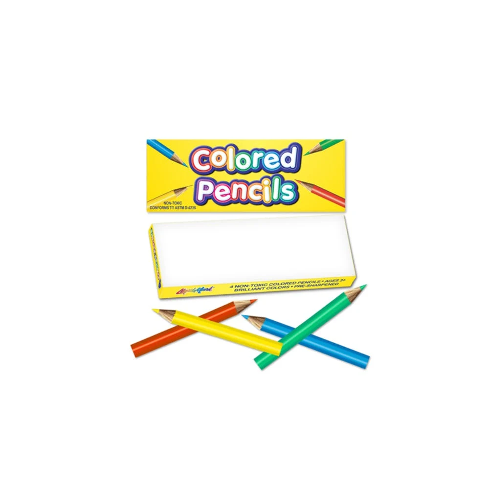 Mini Colored Pencils - 4 Count Pre-sharpened 1