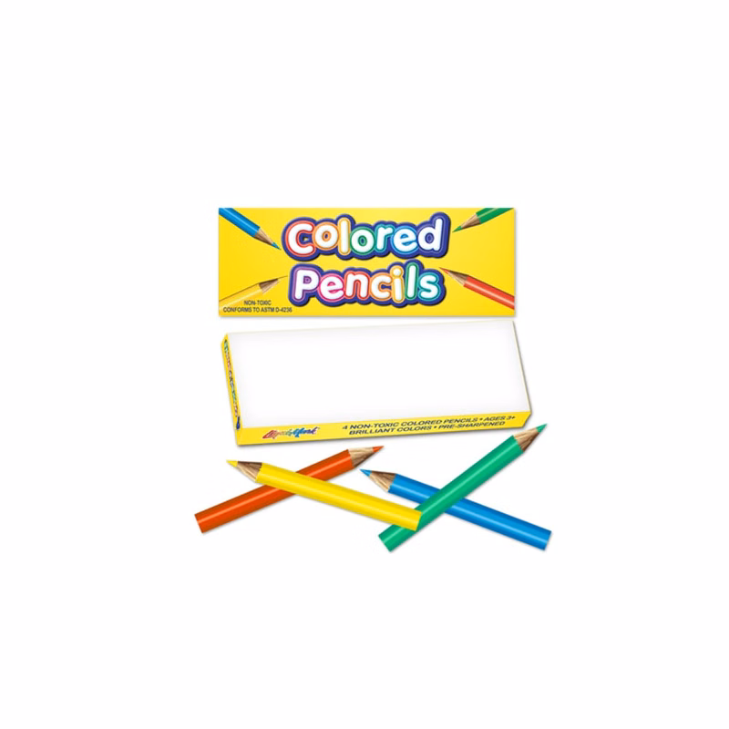 Mini Colored Pencils - 4 Count Pre-sharpened
