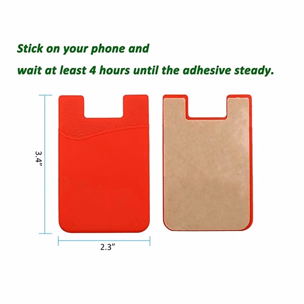 Silicone Stick-on Phone Wallet MOQ100