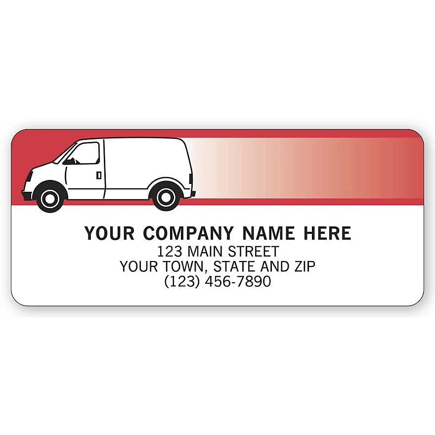 Service Labels With Van Design 1