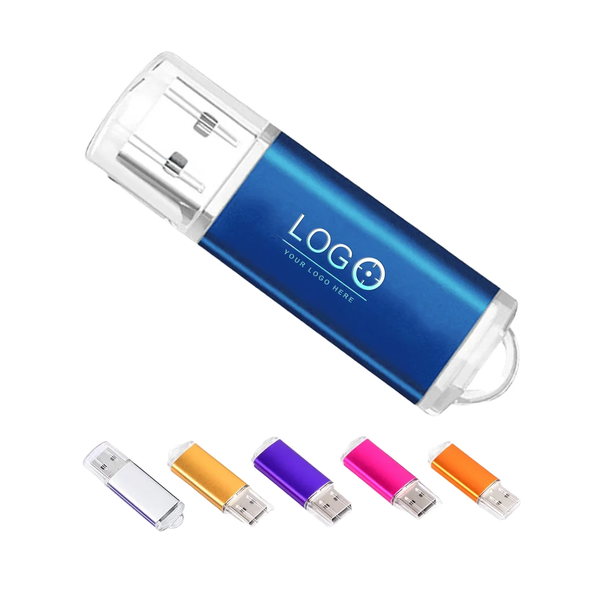 Custom Glossy Metal USB Flash Drive 1