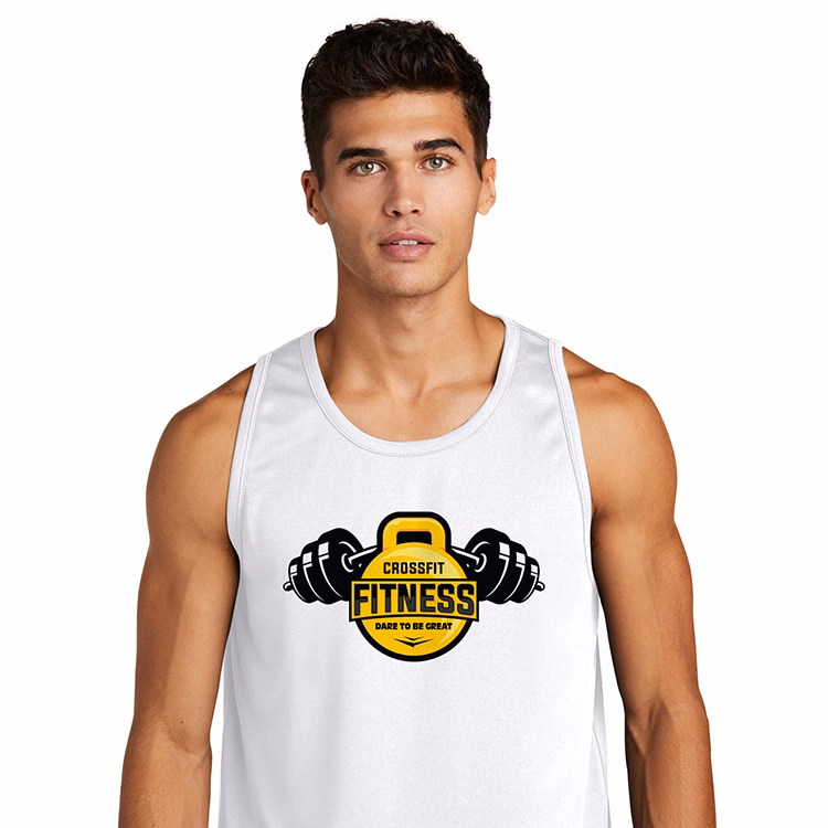 Spot Sub on Men's Athletic Tank Top