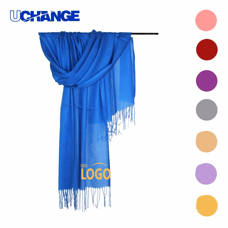 Polyester Knit Scarf with Tassel