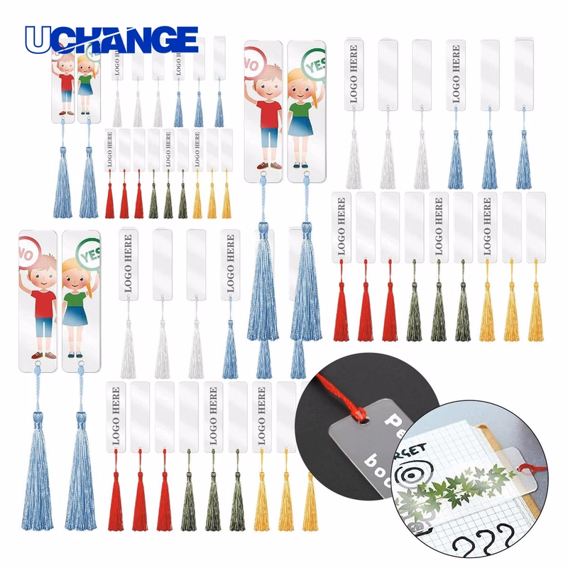 Acrylic Bookmark with Decorative Tassel Set