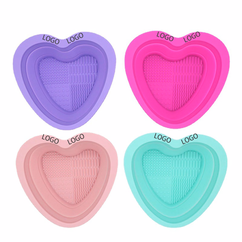 Silicone Makeup Brush Cleaning Pad --Heart Shape